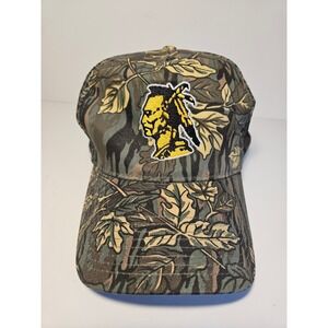 Otto Collection Camo Trucker Hat Native American Chief Patch Snapback Mesh Cap